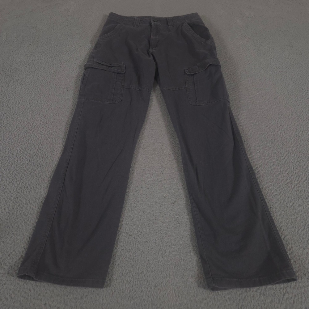 Wrangler Pants Mens 30x30 Gray Cargo Relaxed Fit Straight Leg Utility Pockets